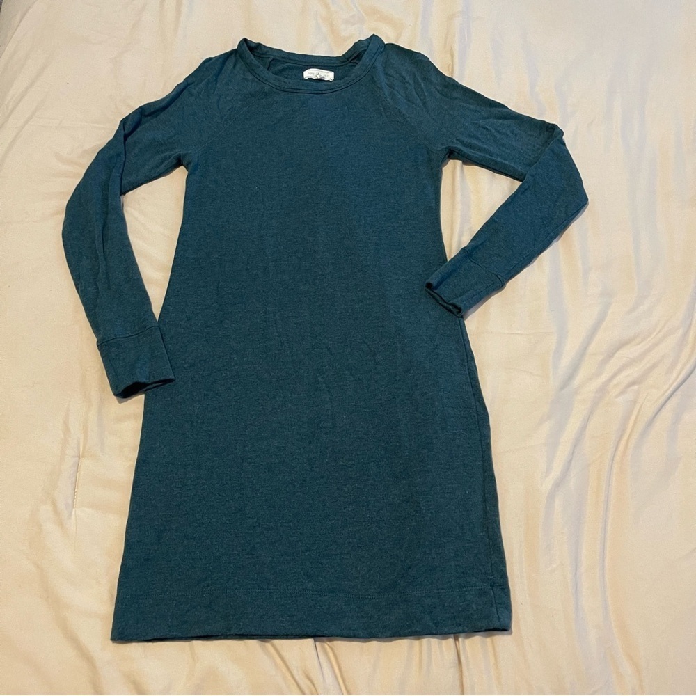 Teal Long Sleeve Sweatshirt Dress Size XS